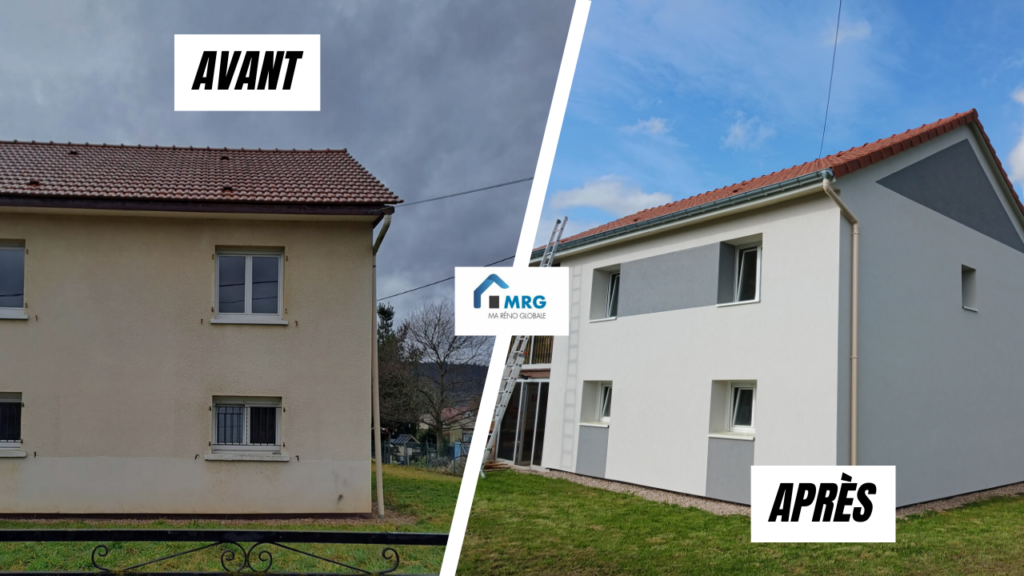 Maison individuelle à Anould après rénovation énergétique, DPE B, isolation performante