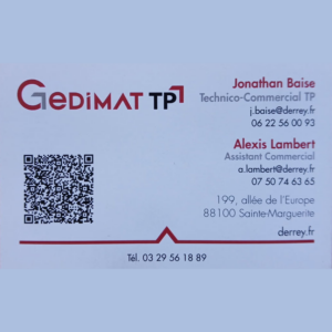 contact commerciaux gedimat tp